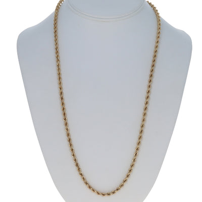 Rope Chain Necklace Yellow Gold