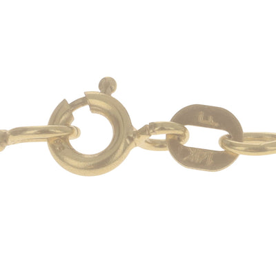 Diamond Cut Fancy Bead Chain Necklace Yellow Gold
