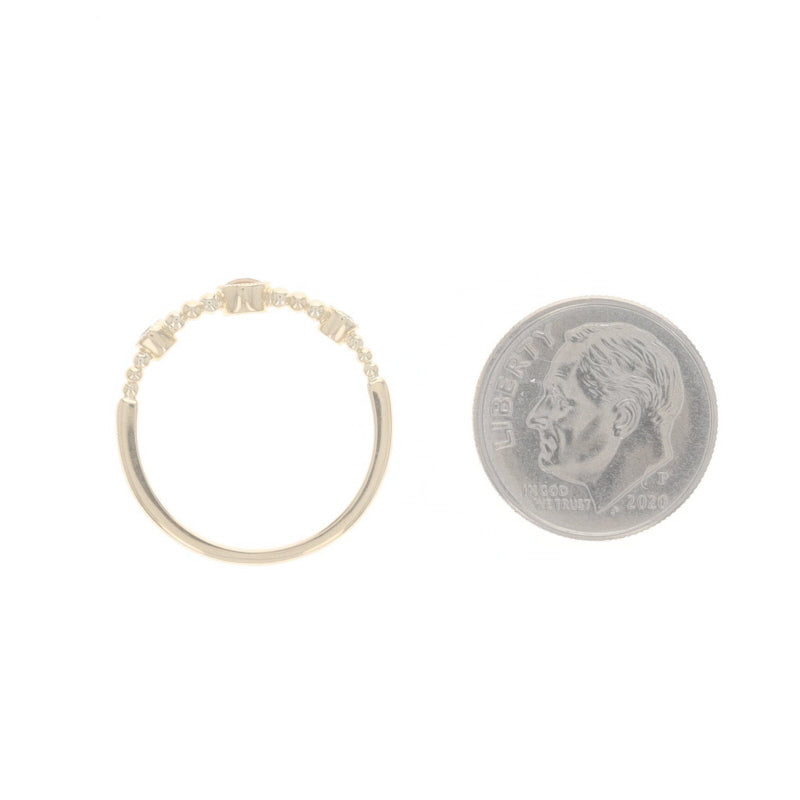 .15ctw Citrine and Diamond Band Yellow Gold