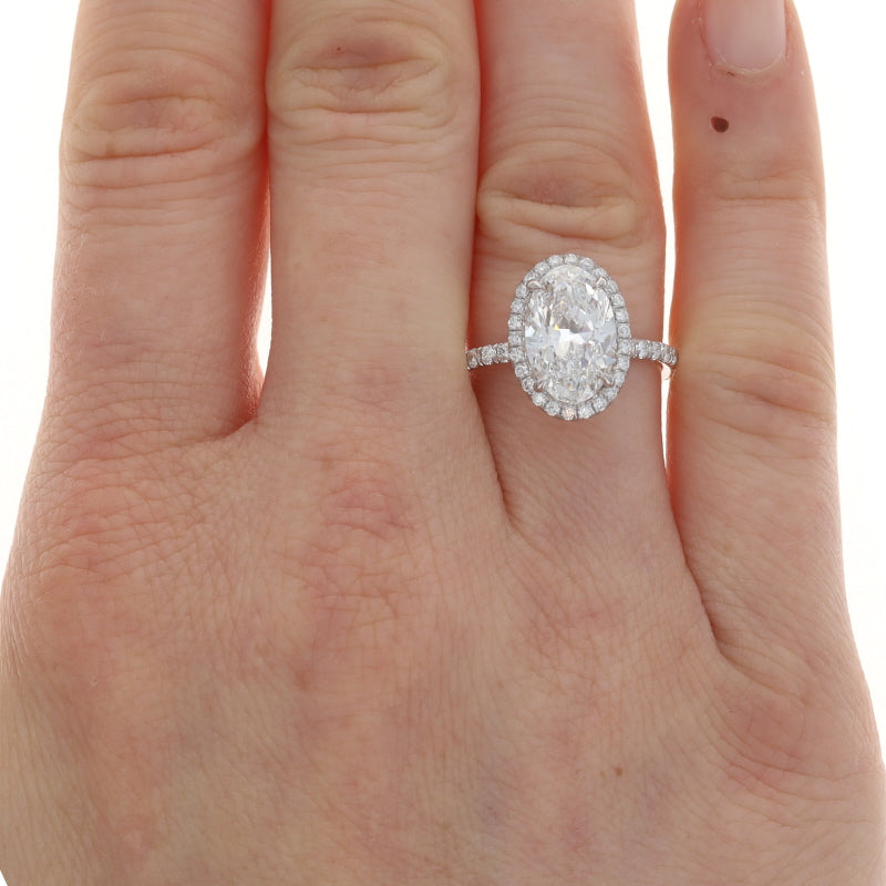 Mark Broumand 3.76ctw Diamond and Diamond Ring Platinum