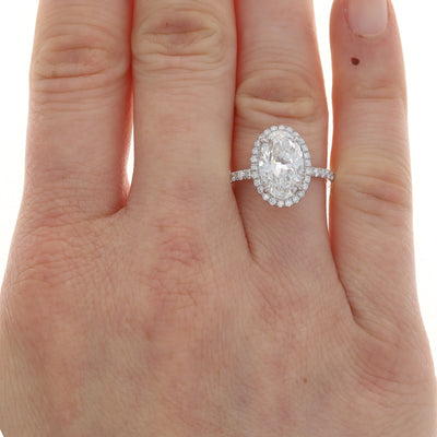 Mark Broumand 3.76ctw Diamond and Diamond Ring Platinum