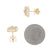 .21ctw Mother of Pearl and Sapphire Earrings Yellow Gold
