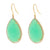 .68ctw Chrysoprase and Diamond Earrings Yellow Gold