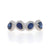 1.05ctw Sapphire and Diamond Band White Gold