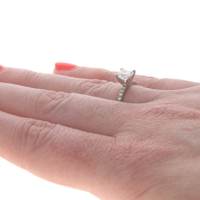 1.08ctw Diamond and Diamond Ring White Gold