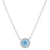 .46ctw Topaz and Diamond Pendant Necklace White Gold