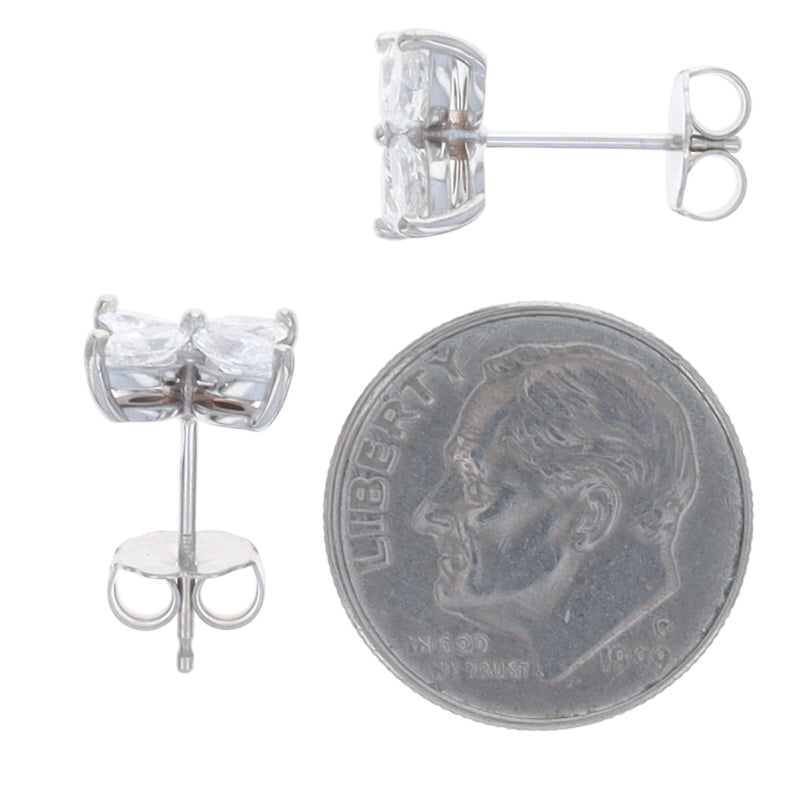 1.28ctw Diamond Earrings White Gold