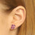 18.25ctw Amethyst Earrings Rose Gold