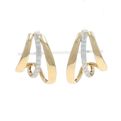 .22ctw Diamond Women's Earrings Yellow Gold