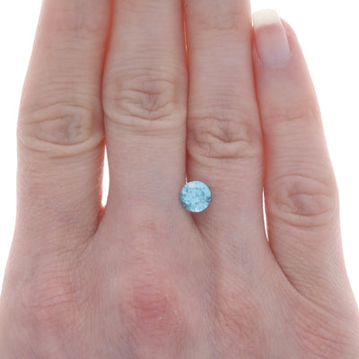 1.65ct Round Blue Zircon