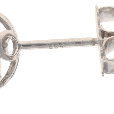 1.26ctw Sapphire and Diamond Earrings White Gold