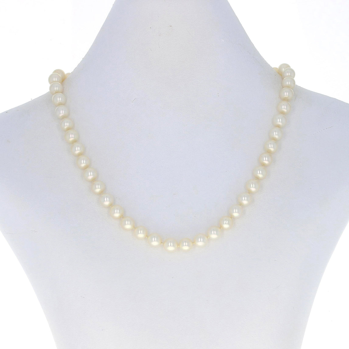 N/A Akoya Pearl Necklace White Gold