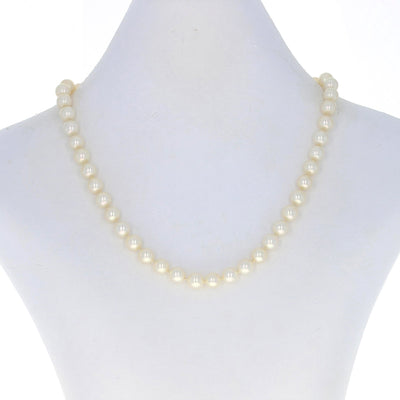 N/A Akoya Pearl Necklace White Gold