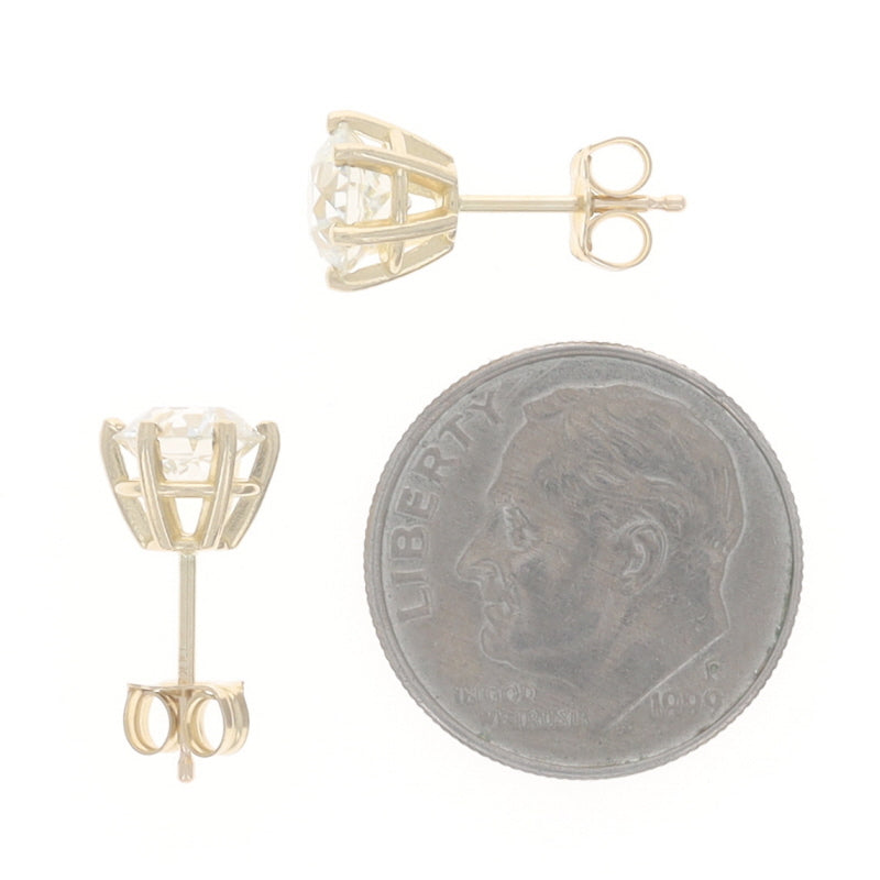 1.87ctw Diamond Earrings Yellow Gold