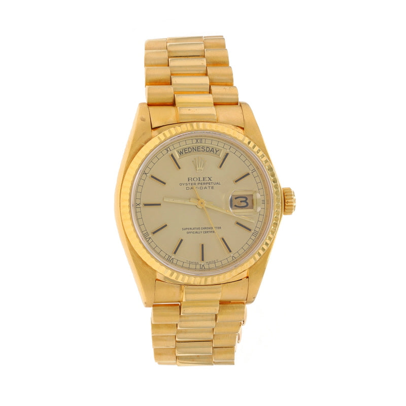 Rolex President Men's Wristwatch 18038 Yellow Gold Automatic