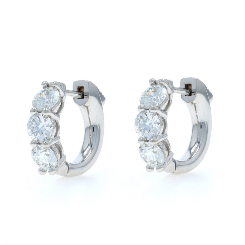 1.51ctw Diamond Earrings White Gold