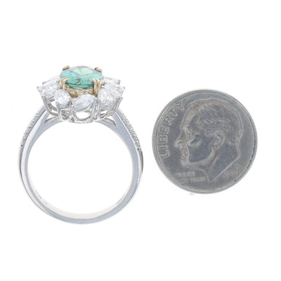 3.31ctw Alexandrite and Diamond Ring Platinum