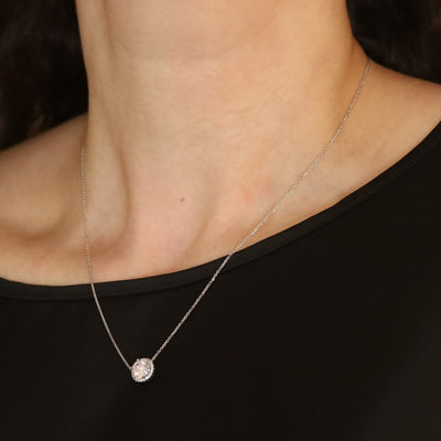 1.63ctw Diamond and Diamond Pendant Necklace White Gold