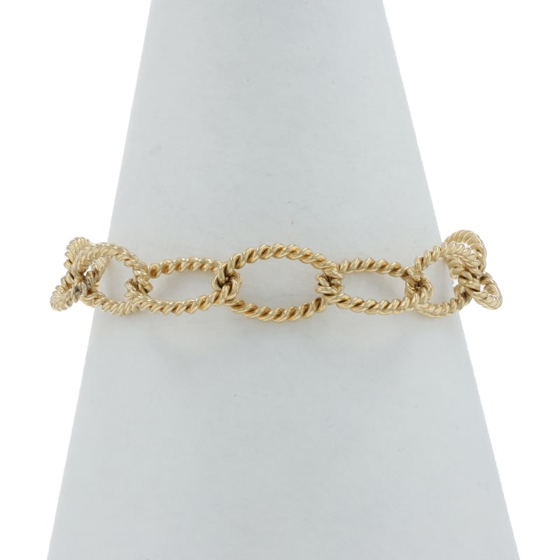 Tiffany & Co. Oval Link Twist Women's Bracelet Yellow Gold