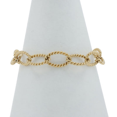 Tiffany & Co. Oval Link Twist Women's Bracelet Yellow Gold