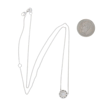 1.45ctw Diamond and Diamond Pendant Necklace White Gold