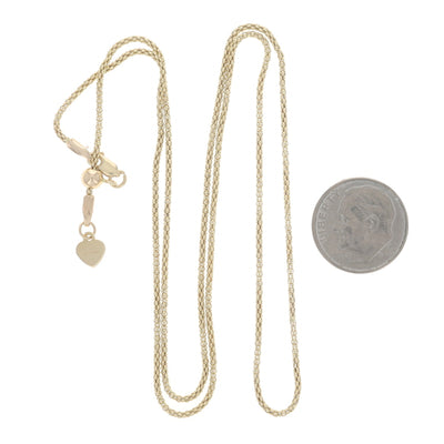 Popcorn Chain Necklace Yellow Gold