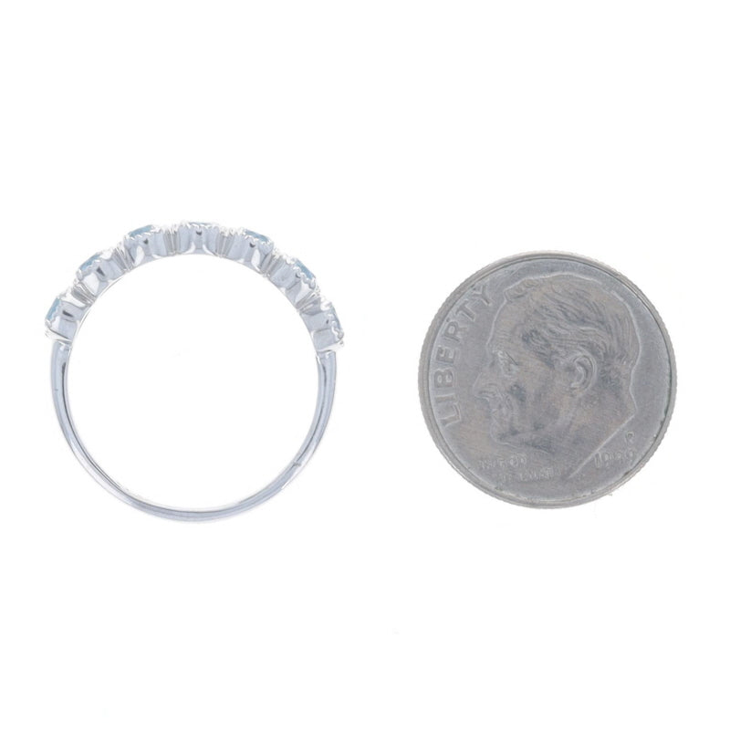 .70ctw Blue Topaz Band White Gold