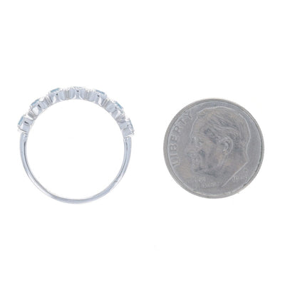 .70ctw Blue Topaz Band White Gold
