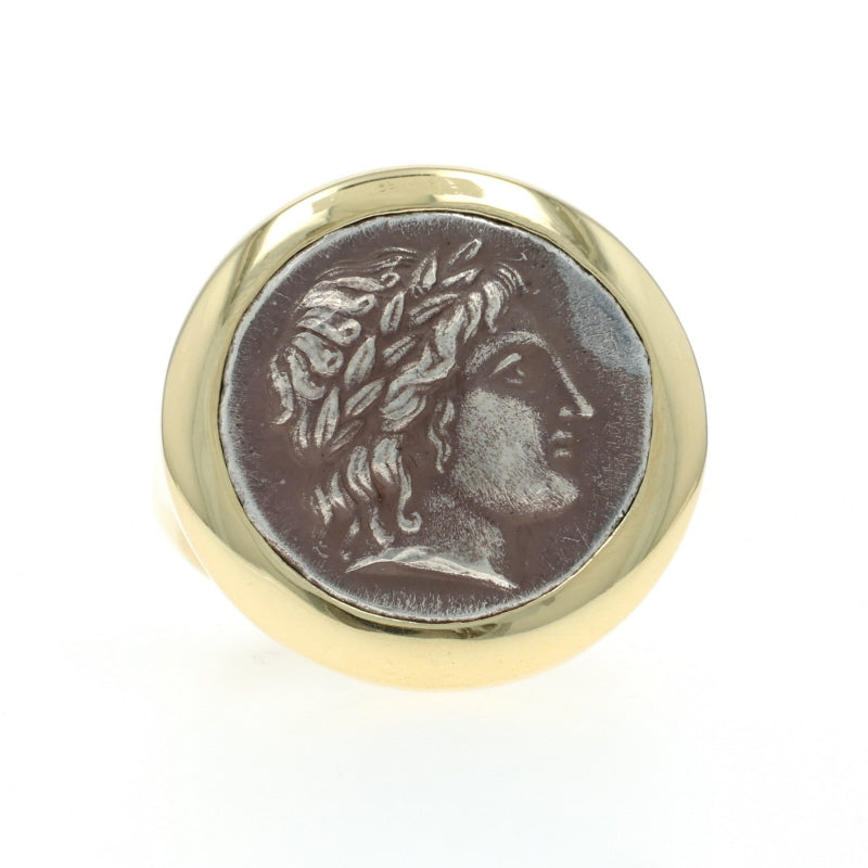 Ancient Greek Coin Ring Yellow Gold