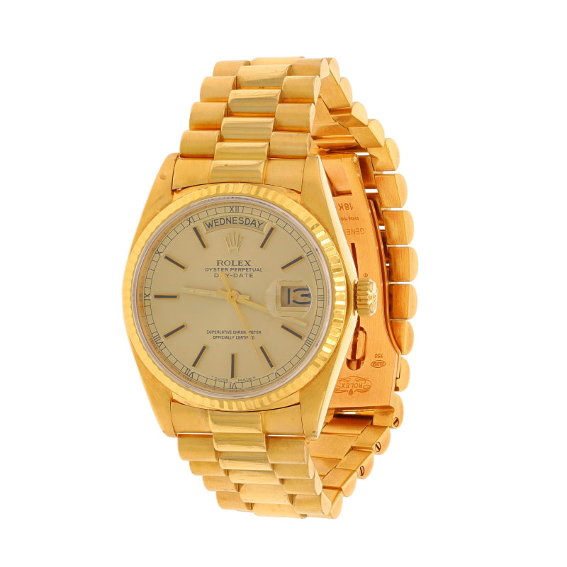 Rolex President Men's Wristwatch 18038 Yellow Gold Automatic