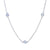 1.07ctw Diamond Diamond Cut Cable Chain Station Necklace White Gold