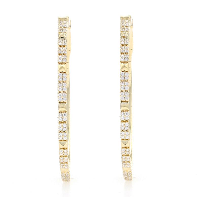 .43ctw Diamond Earrings Yellow Gold