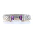 David Yurman Waverly Cuff Bracelet Size Medium .55ctw Amethyst and Diamond Bracelet Sterling Silver