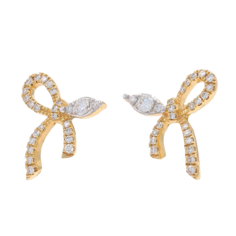 0.29ctw Diamond Earrings Yellow Gold