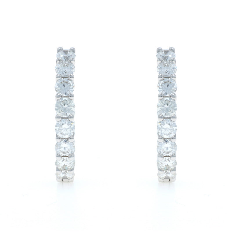 2.45ctw Diamond Earrings White Gold