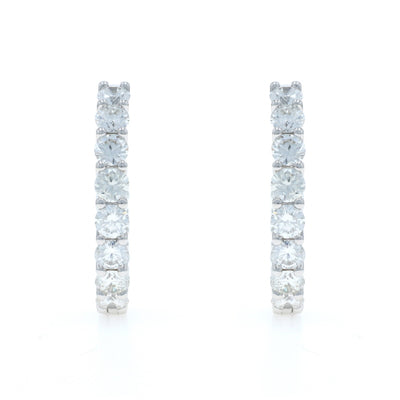 2.45ctw Diamond Earrings White Gold