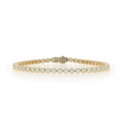4.06ctw Diamond Women's Bracelet Yellow Gold