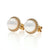 .10ctw Freshwater Pearl and Diamond Earrings Yellow Gold