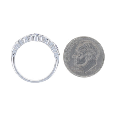 1.35ctw Sapphire Band White Gold