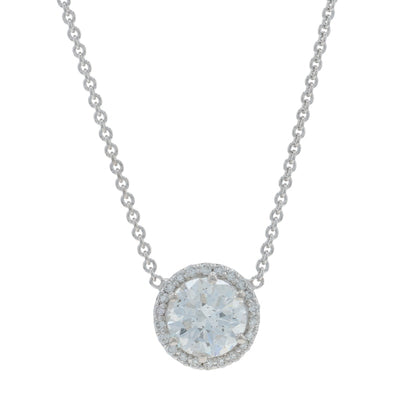 1.20ctw Diamond and Diamond Pendant Necklace White Gold
