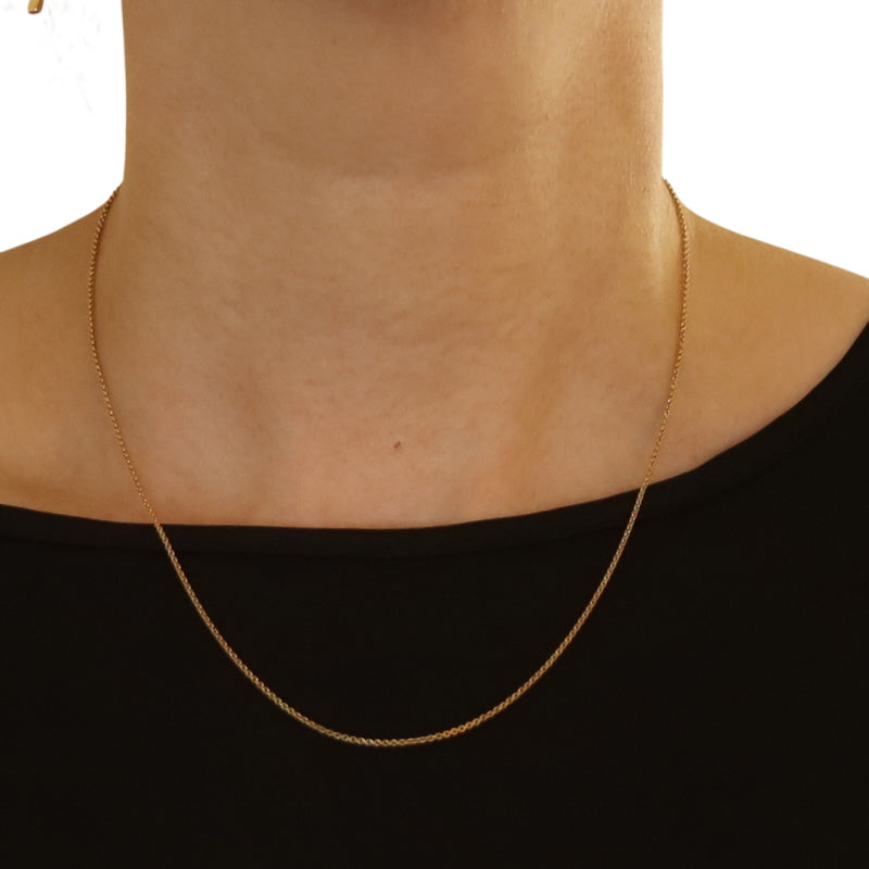 Cable Chain Necklace Yellow Gold