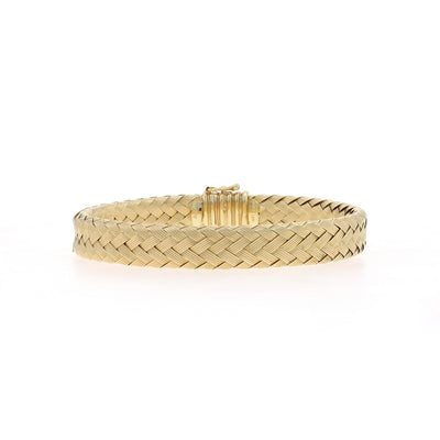 3.35 Tanzanite Woven Bracelet Yellow Gold