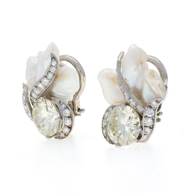 Ruser 5.04ctw Diamond Earrings Platinum