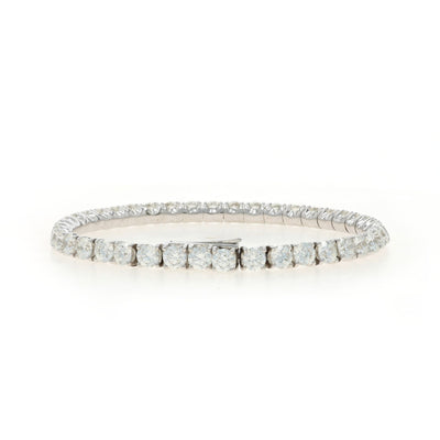 Comfort Fit Eternity Tennis Bracelet 10.20ctw Diamond Women's Bracelet White Gold