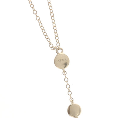 Diamond Cable Station Chain Pendant Necklace Yellow Gold