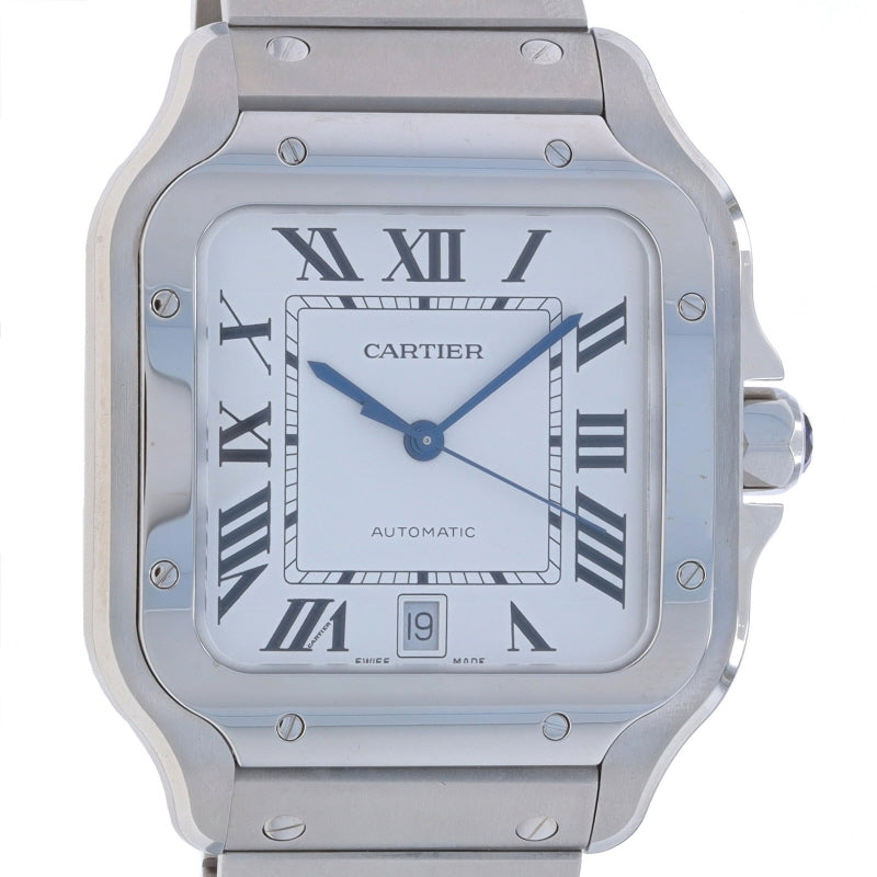 Cartier Santos Large Synthetic Blue Spinel Men's Watch 4072