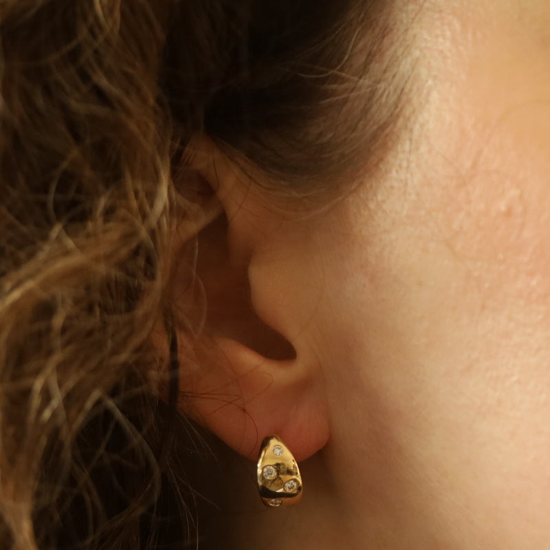 .29ctw Diamond Earrings Yellow Gold