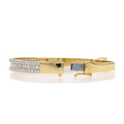 3.77ctw Diamond Bracelet Yellow Gold