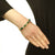 3.44ctw Jadeite and Diamond Bracelet Yellow Gold