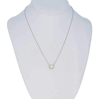 1.34ctw Diamond and Diamond Pendant Necklace White Gold